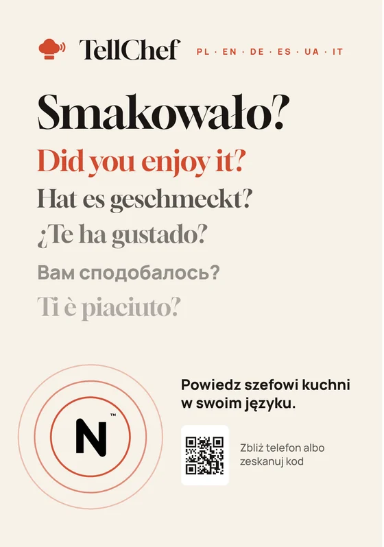 Jasny stojak z pytaniem w sześciu językach